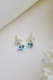 Heliophilia Silver Pendientes en Plata de Ley 925 - Azul